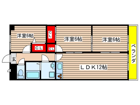 リバ－パ－ク植田東の物件間取画像